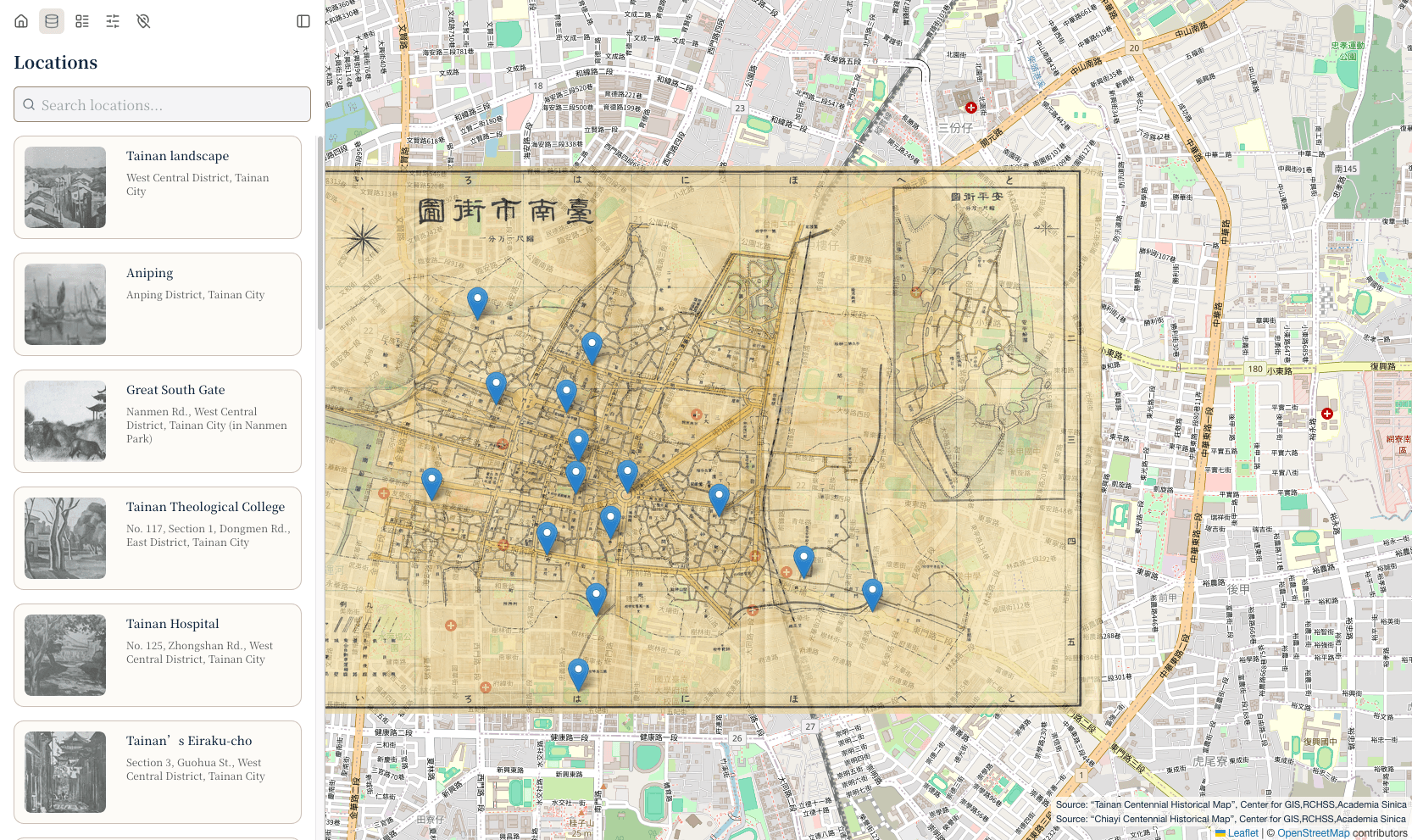 Tainan Art History Platform: Digital Humanities Archive - Screenshot 4